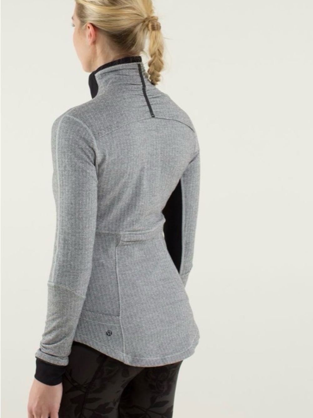 lululemon athletica Gray Quarter-Zip Cowl Neck Sweater